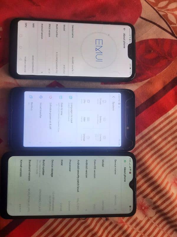 ooPo a1k 2/32  Huawei p20 lite 4/64   itel A25 pro 2/32 1