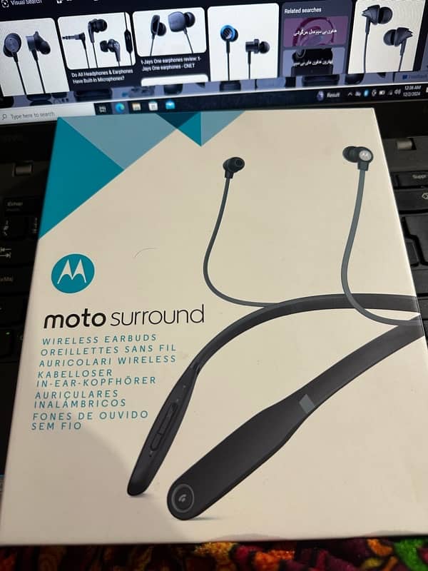 Motorola Moto surround wireless earbuds black Original 6