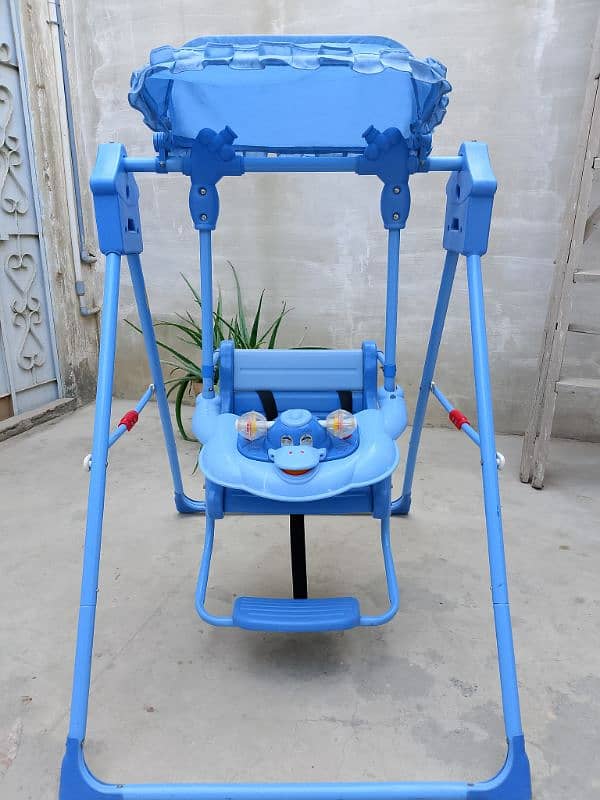 blue color baby swing 2