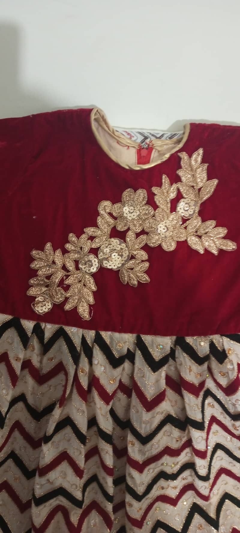 Velvet fancy frock for marriage etc 2