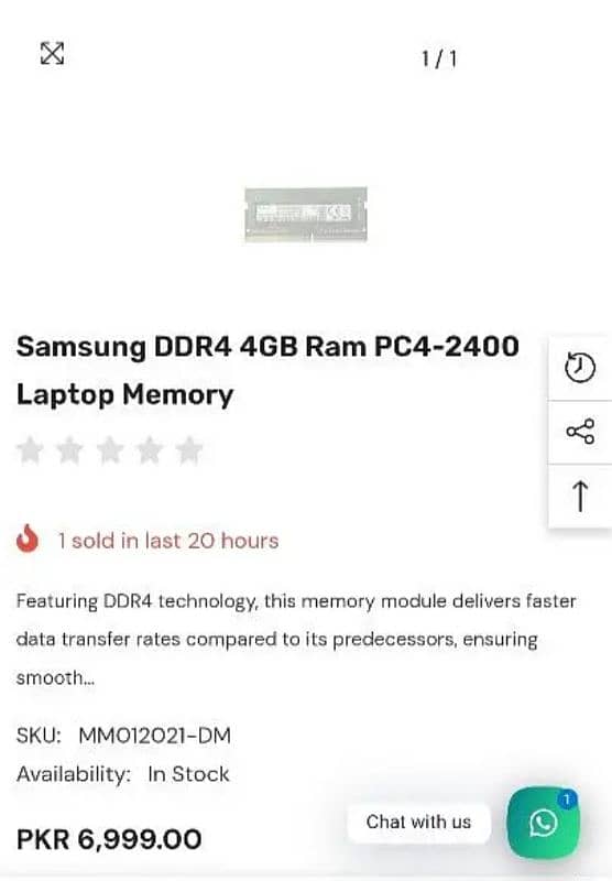 SAMSUNG 4GB DDR4 RAM 2