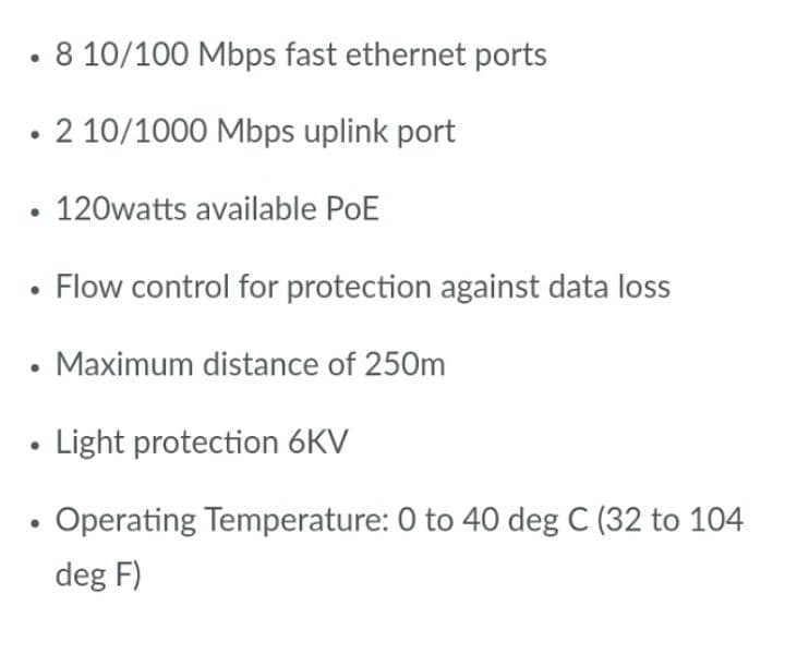 8 + 2 1000Mbps 250m PoE Switch  DES-F1010P-E 3