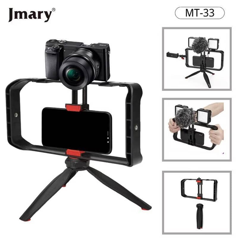 VIDEO MAKING KIT VLOGGING TRIPOD jmary stand and Bluetooth mics bm800 4