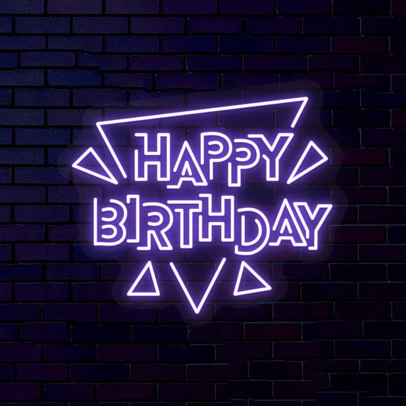 Neon Happy Birthday Sign – Party-Ready Neon Glow 0