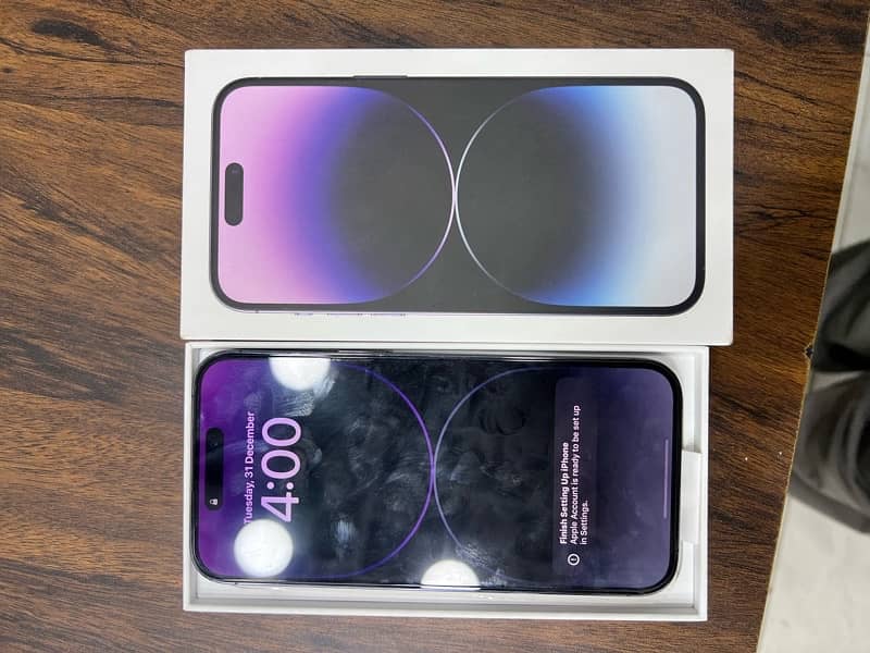 IPHONE 14PRO MAX Deep purple JV WITH BOX 0