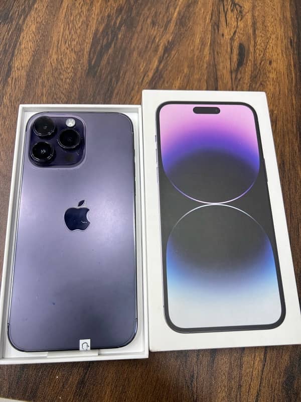 IPHONE 14PRO MAX Deep purple JV WITH BOX 1