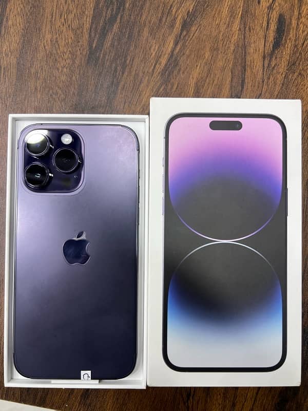 IPHONE 14PRO MAX Deep purple JV WITH BOX 2