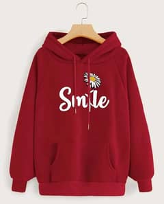 1 Pc Women's Stitched Cotton Printed Hoodie