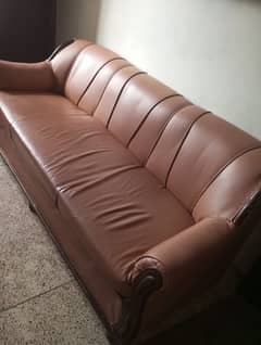 sell 5 seater leather made soft set