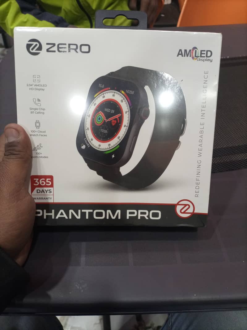 Zero Lifestyle "Phantom Pro Smartwatch" Box Pack, black 2