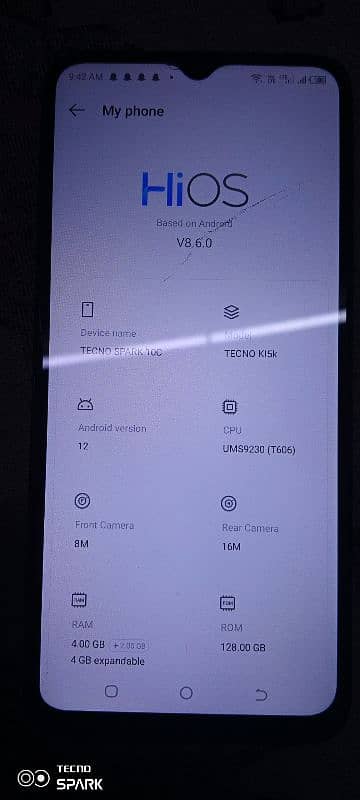 Tecno 10c neet clean no open repair 8gb 128 shams Abad rwp 6