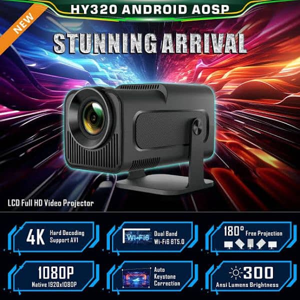 HG Premium WIFI Android Base HY320 Projector 0