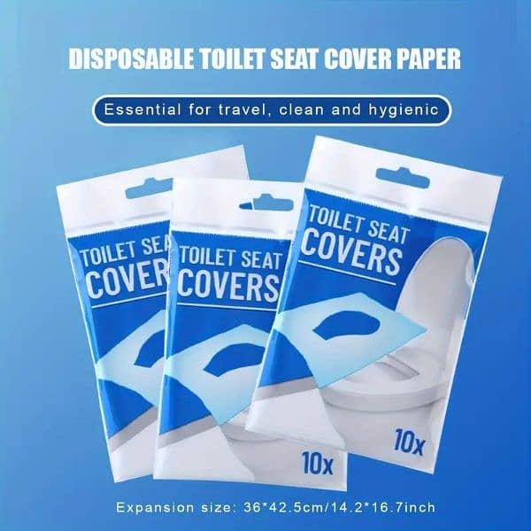 Disposable Toilet Seats Covers 1 Pack inside 10 Pcs 0