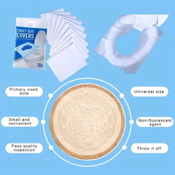 Disposable Toilet Seats Covers 1 Pack inside 10 Pcs 4