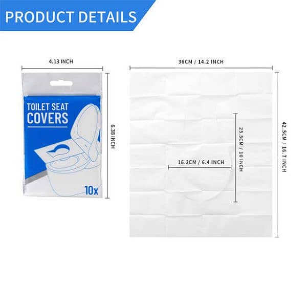 Disposable Toilet Seats Covers 1 Pack inside 10 Pcs 5