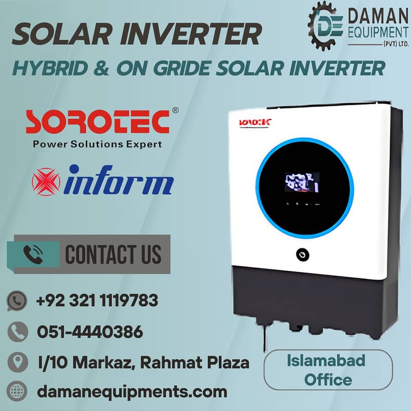 Sorotech Hybird Solar Inverter 6KW + Wifi -can operate without battery 0