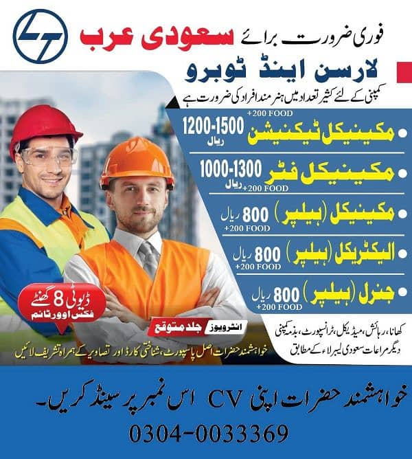 we are hiring for Saudi Arabia 0