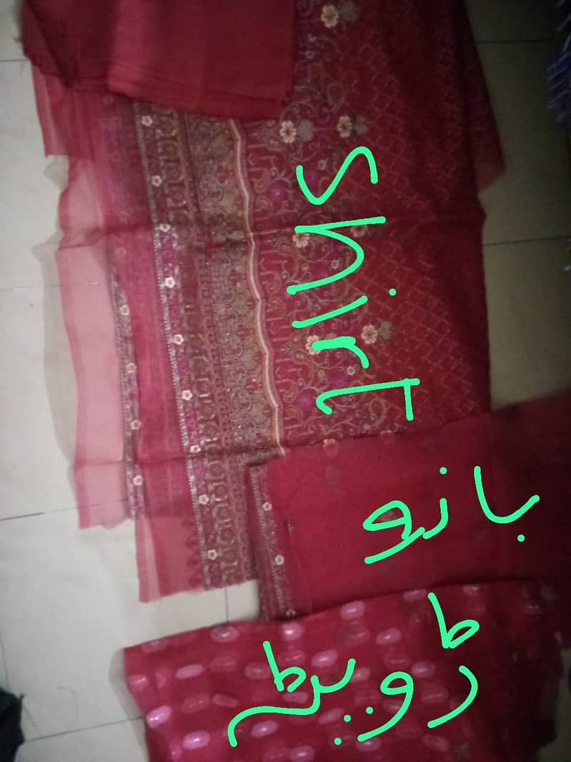 i want to sell only 1 time used clothes also some unstitched clothes. 6