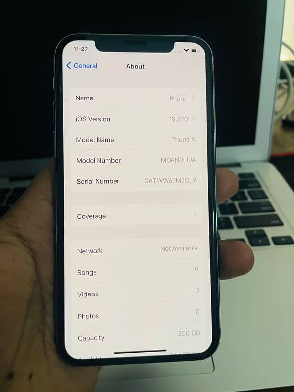 iPhone x 256 gb official pta approve 3