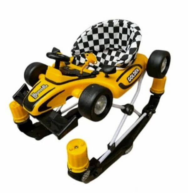 2 in 1 Rocking Plus Baby Walker Formula Car Shape with Lights & Music 1