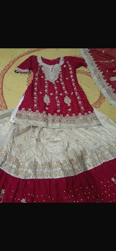 Barat lehnga Dress (just 1 Time Weared) New Condition 2