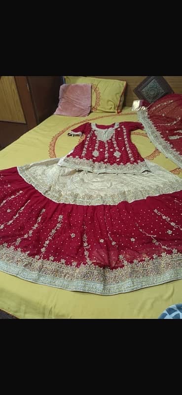 Barat lehnga Dress (just 1 Time Weared) New Condition 3