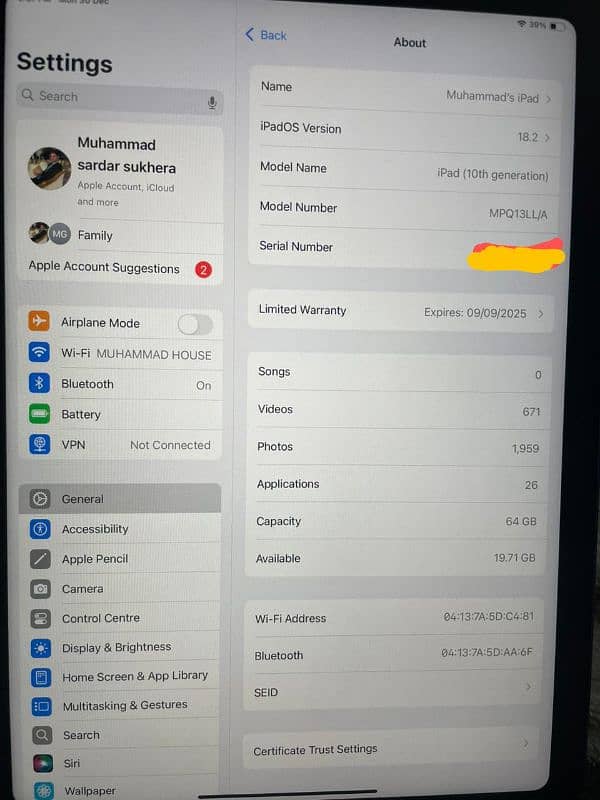 ipad 10th gen (64 GB) 8