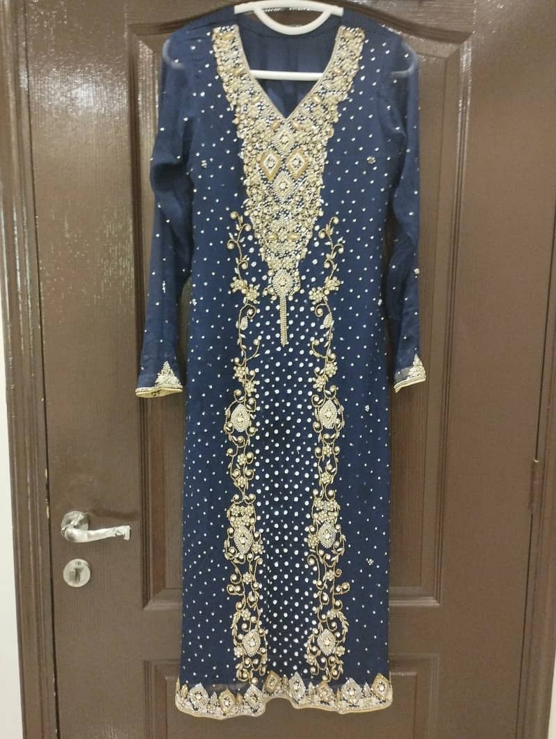 3 piece embroidered chiffon suit 2