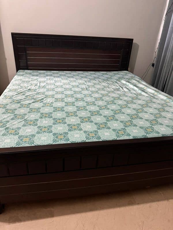 King Size Bed with study table for sale 1