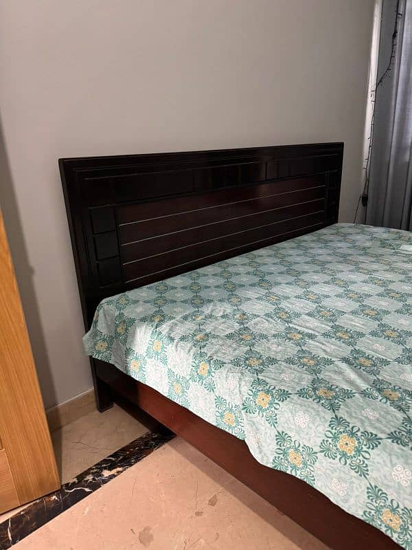 King Size Bed with study table for sale 2