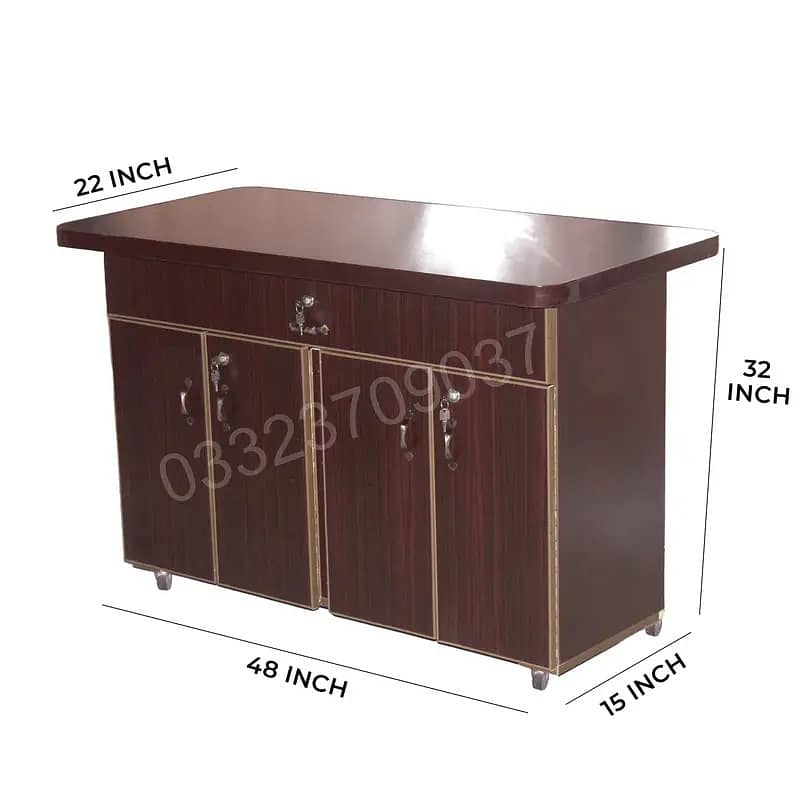 4 feet IS13 Wooden and Large Iron Stand - Brown 0