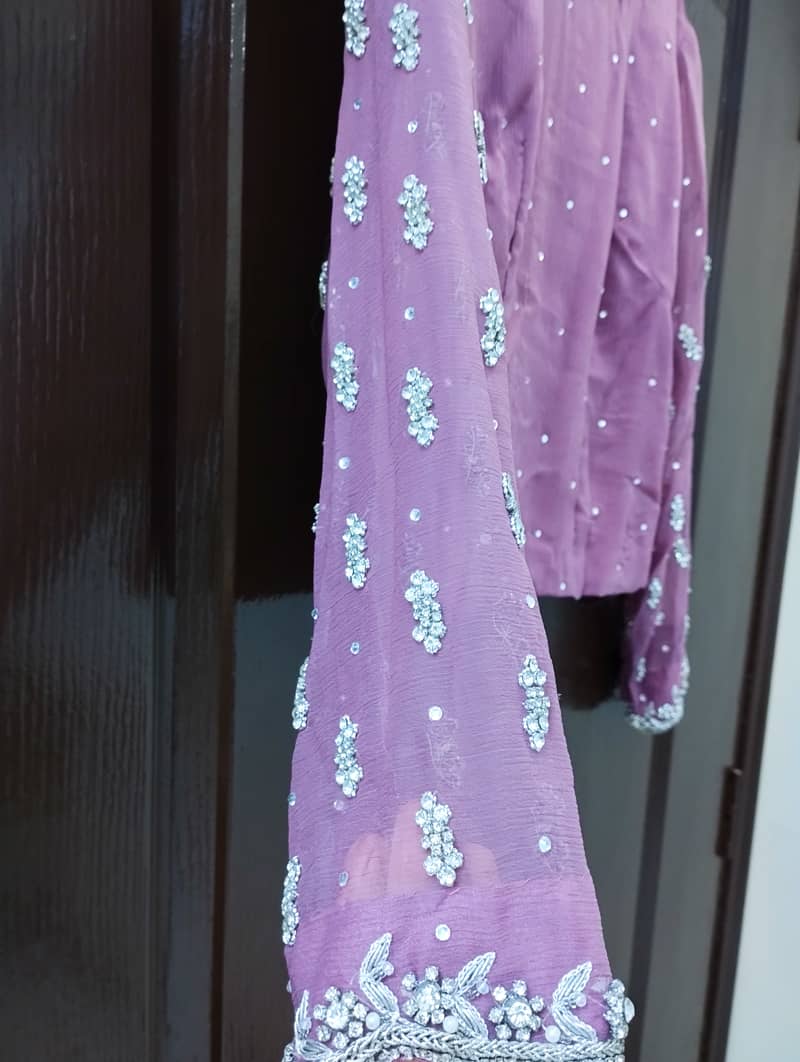 Embroidered chiffon saree 2