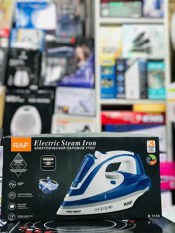 RAF 2600W Powerful Electric Steam Iron with Ceramic Soleplate 1