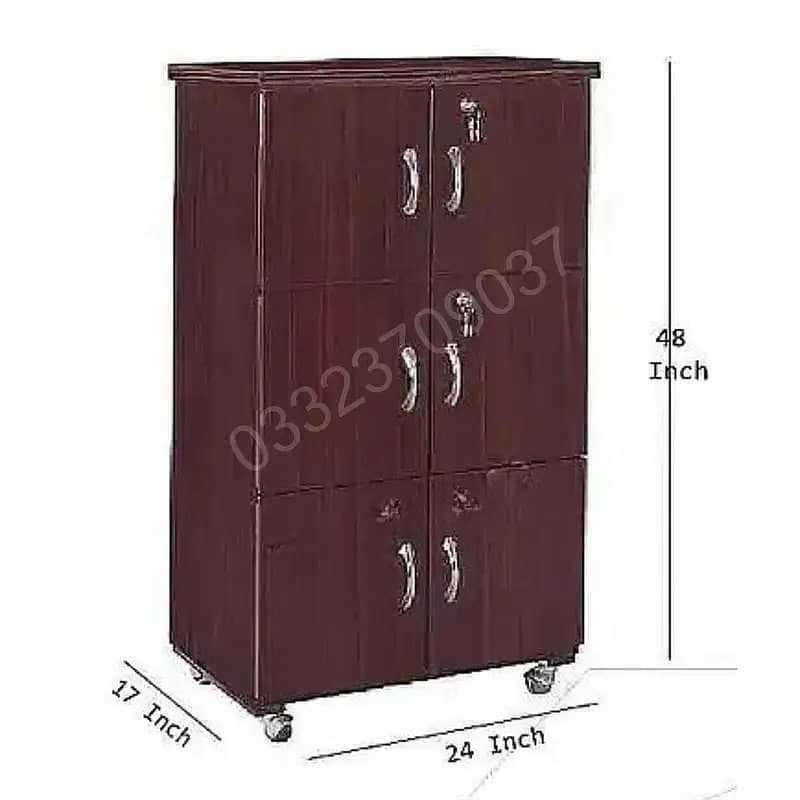 Wooden 4x2 feet 6 door kitchen cabinet, Cupboard, wardrobe 0