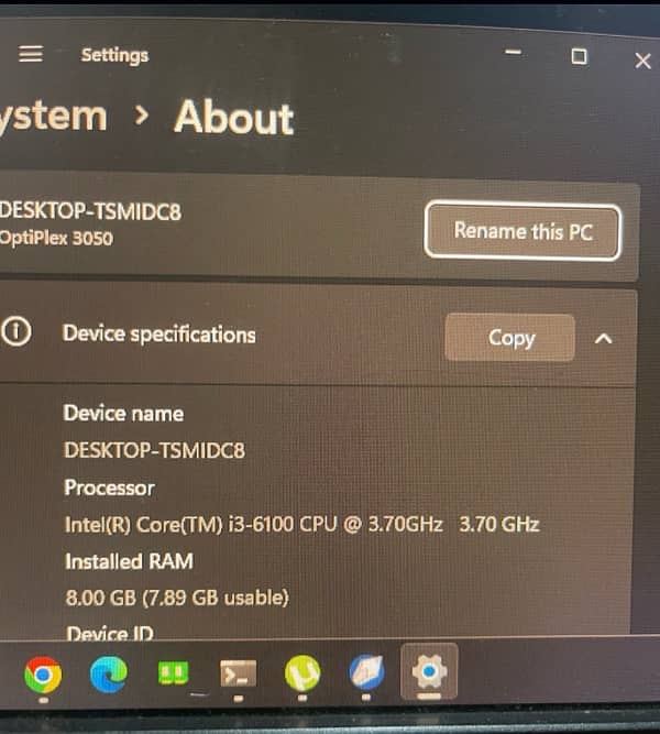 dell desktop i3-6th gen 8gb ram 3