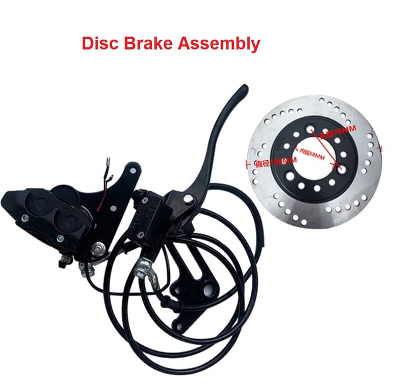 Alloy Rim BLDC Electric Bike Motor + Hybrid Sprocket + Disc Brake Kit 5