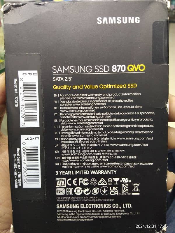 samsung 870 QVO SATA2.5 HEARD SSD 1