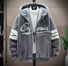 mens grey hoodie jacket