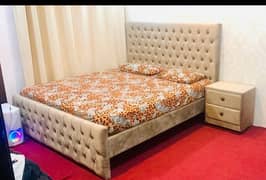 king size bed with spring mattress without side table