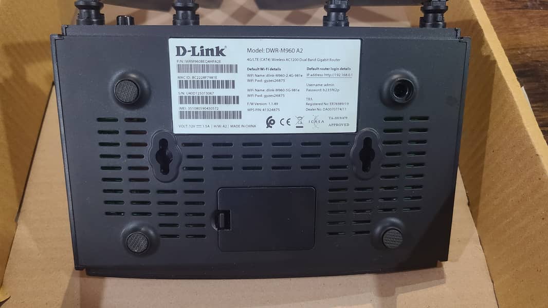 Dlink 4G LTE SIM Router AC1200 M960 Official PTA Approved (With box) 9