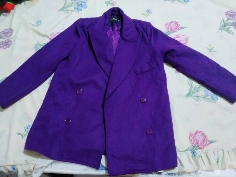 Ready to wear Coat for Women (Purple colour) Medium size 1