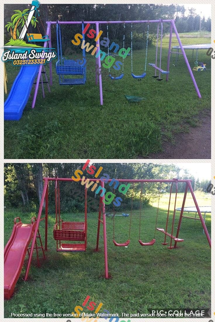 Kids Slides / Swings /Jhulay / Home Decore/ Playgroung /Outdoor Swing 3