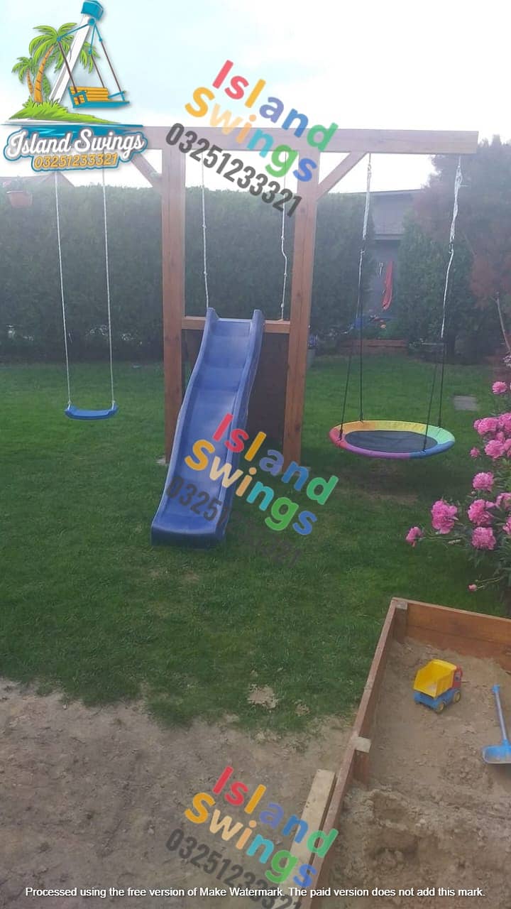 Kids Slides / Swings /Jhulay / Home Decore/ Playgroung /Outdoor Swing 7