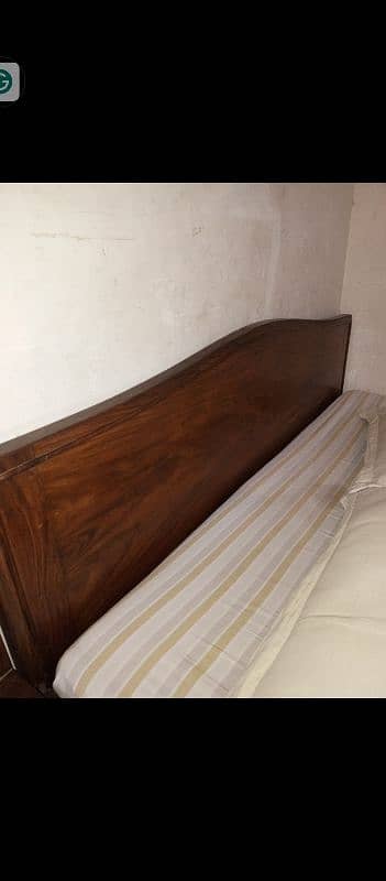 double bed sheesham wood with mattress 4