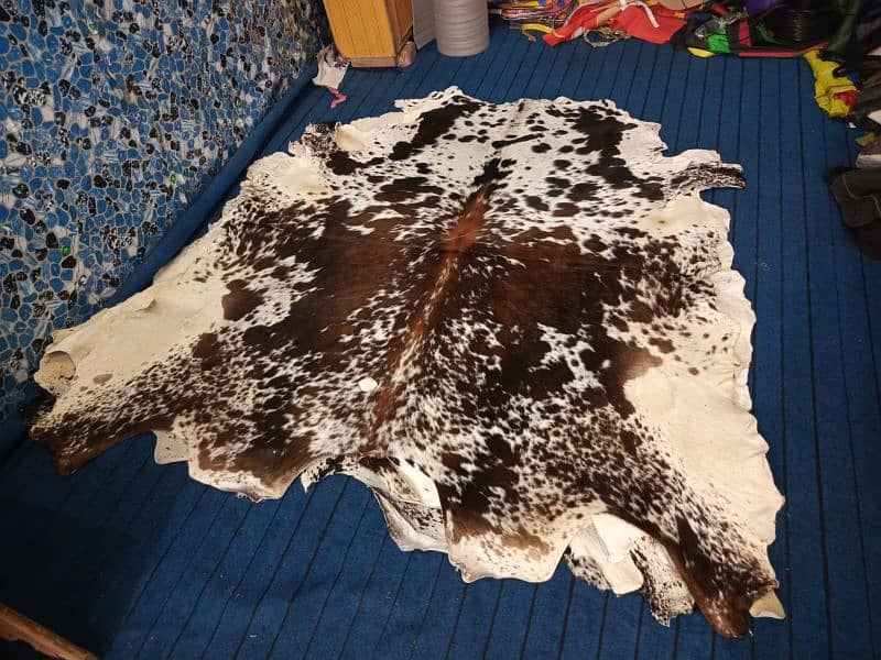 cow hides Natural cow hair on leather 1