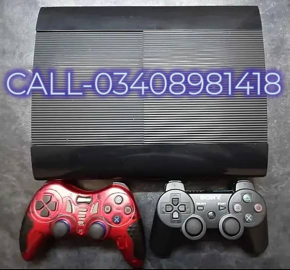 PS3 SUPER SLIM 500GB WITH 25 GAMES INSTALLED CALL-03408981418 0