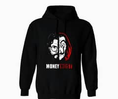 1 PC Men,s cotton fleece money Heist printed Hoodie