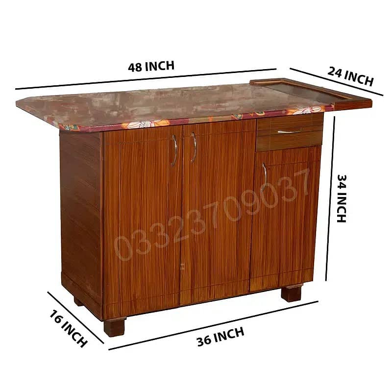 4 feet Wooden Iron stand Table cabinet cupboard iron board 0