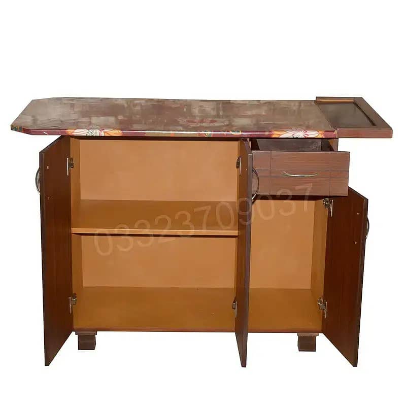 4 feet Wooden Iron stand Table cabinet cupboard iron board 1