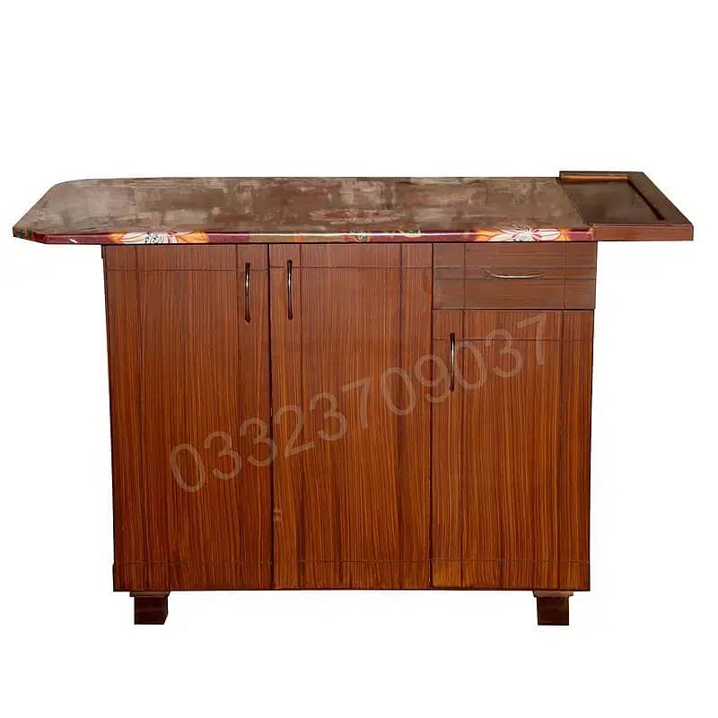 4 feet Wooden Iron stand Table cabinet cupboard iron board 2